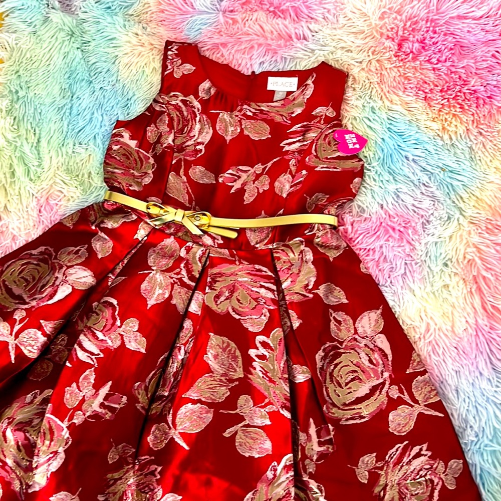 Red rose dress